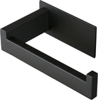 Toilet Paper Holder, Self Adhesive Tissue Holder Stainless Steel Rustproof Paper Roll Holder, No Drilling Easy to Install, Toilet Paper Rack Suitable for Office, Bathroom (Matte Black)