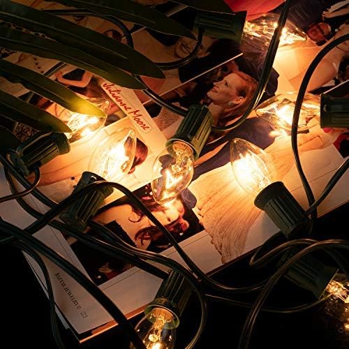 100 Pack C7 Christmas Replacement Light Bulbs, C7 Clear Incandescent Bulb for Christmas String Light, E12 Candelabra Base, 5 Watt, Clear