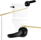 Hygie Rinse Metal Toilet Handle Replacement Kit Universal Front Mount Fit, Toilet Lever Compatible with American Standard/Glacier Bay/Gerber, Toilet Flush Handle with Flapper Chain, Matte Black