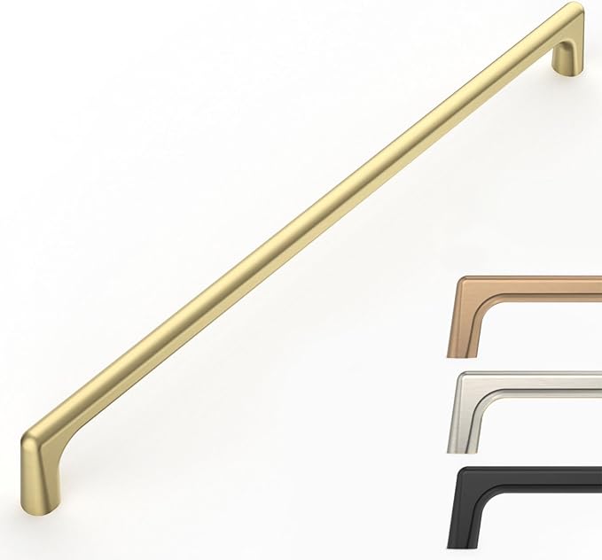 6 Pack Brushed Gold Cabinet Pulls 12.6 Inch Kitchen Cabinet Handles Cabinet Hardware Kitchen Handles for Cabinets Wardrobe Pulls Gold Dresser Pulls Drawer Handle