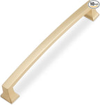 COTYKILEY 10 Pack 6-1/4 Inch(160mm) Brushed Brass Cabinet Handles Gold Kitchen Cabinet Pulls Cabinet Door Handles Kitchen Cabinet Hardware