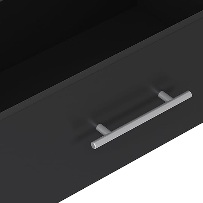 Modular Closet, 40" Wide Wardrobe Organizer with Tower and Drawers, Wood, Wall Mounted, Bedroom, Black