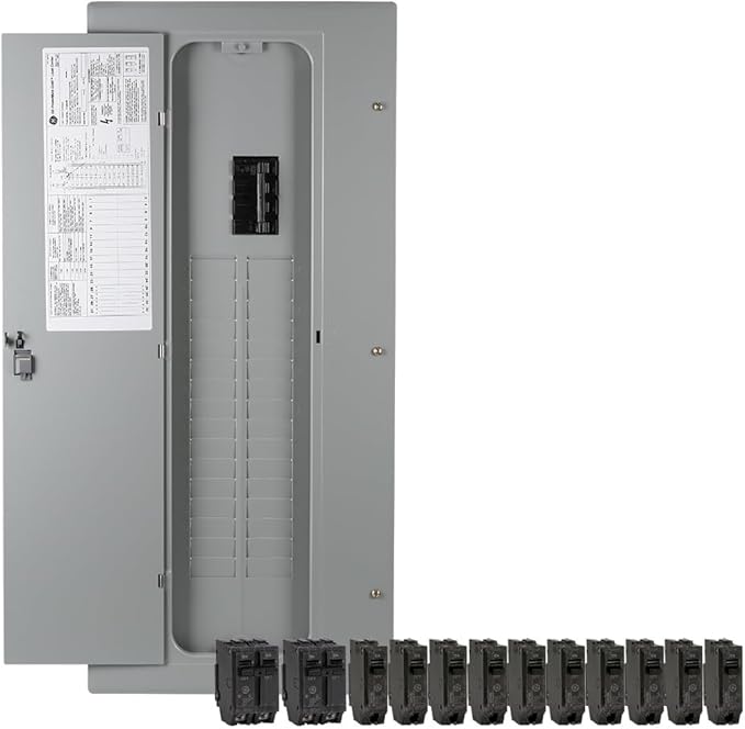 ABB TM3220CCU2K 200A Main Breaker Load Center • 1-Phase Standard Main Circuit Breaker Load Center • 32 Space, 40-Circuit, 120/240 VAC, 200 A, 22 kA Interrupt • Indoor NEMA 1 Enclosure