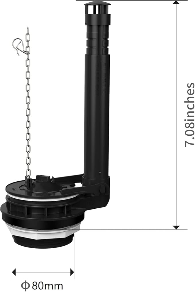R&T 3-Inch Toilet Flapper Valve Adjustable Flush Volume Toilet Repair Kit for 2-piece Toilet A21026