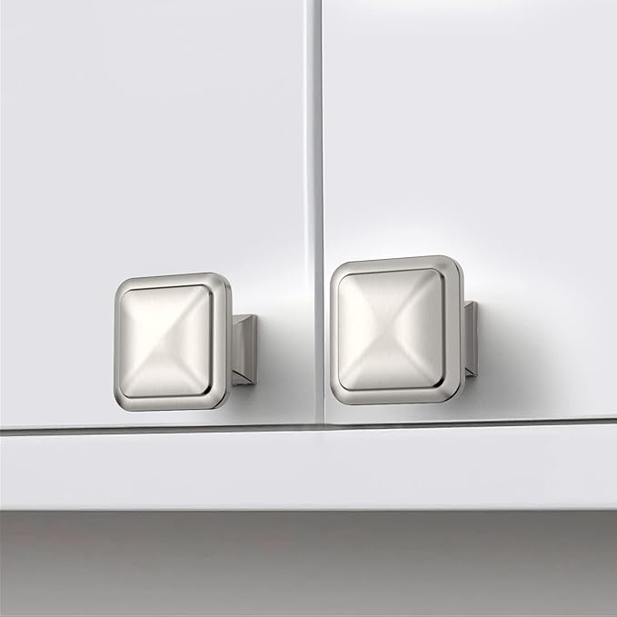 10 Pack Cabinet Knobs Brushed Nickel Kitchen Cabinet Pulls Satin Nickel Drawer Dresser Knobs Cupboard Hardware for Cabinets