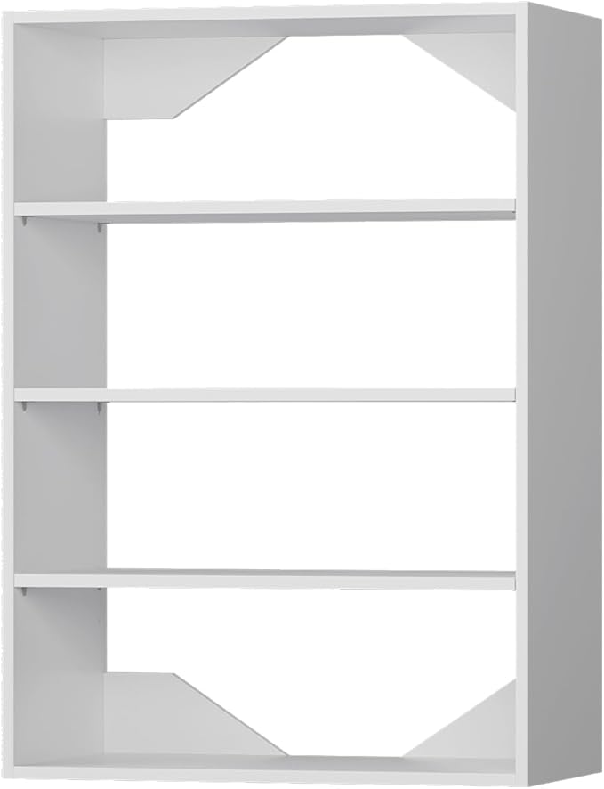 Short Tower Closet Unit, Modular Closet System, Wood Closet System Organizer with Storage for Walk In Closets, Clothing Rack Wardrobe Closet for Hanging Clothes, Bedroom, White, 19.5"W