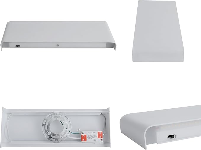 15"Modern LED vanity light,20W Dimmable 5 CCT (3000K-6500K) Adjustable Wall Lamp,Up and Down Wall Lighting,Indoor Wall Sconce for Bedroom,Staircase,Hallway,Dressing Table,4 Pack（White）