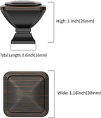 10 Pack 1.2 Inch Oil Rubbed Bronze Cabinet Knobs for Dresser Drawers and Cabinets
