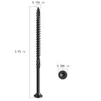 #10 * 4" Black Deck Screws, (106pcs) 2 lbs.Exterior Wood Screws, Rust Resistant epoxy Coated, Bronze, T25 Star Bit