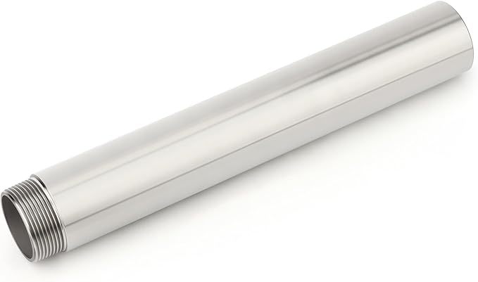 TAISHER 1PCS Stainless Steel Pipe Fittings, 1-1/4" NPT Male x 1-1/4" NPT Female Threaded, 16" Length Nipple Cast Pipe