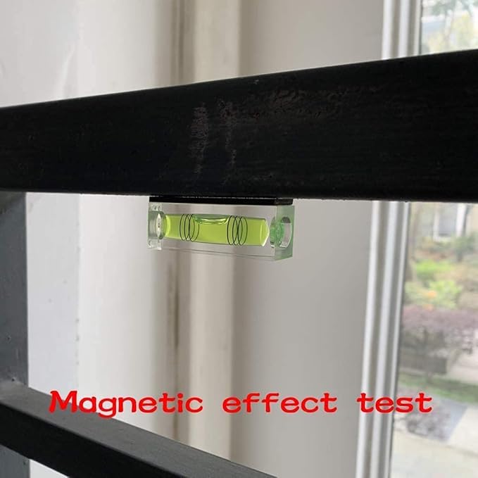 High Precision Mini Level Bubble Small Horizontal Bubble Three Line Horizontal Pearl Level Magnetometer 2PCS (With magnet)