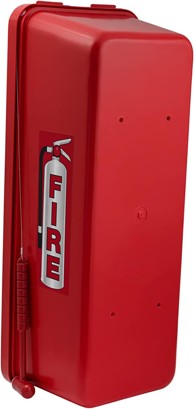 PRO&Family Fire Extinguisher Cabinet Fire Extinguisher Box Outdoor Fire Cabinet Mounted Fire Extinguisher Cabinet Fire Extinguisher Cover (3, Red with Hammer Attachment, 5 lb)