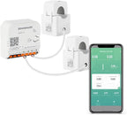 Smart Home Energy Monitor with 2 x 120A CTs, Real-Time Electricity Usage & Bi-Directional Monitoring, Supports Single-Phase 3-Wire System, Works with Home Assistant & Zigbee2MQTT (Zigbee Version)