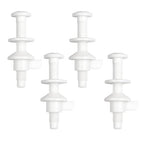 4Pcs Universal Toilet Tank Bolts Nuts, Heavy Duty Toilet Seat Screw Bolt Set, Premium Stainless Steel Hardware with Rubber Washers, Extra Long Nuts Easy Installation (MFL12-2)