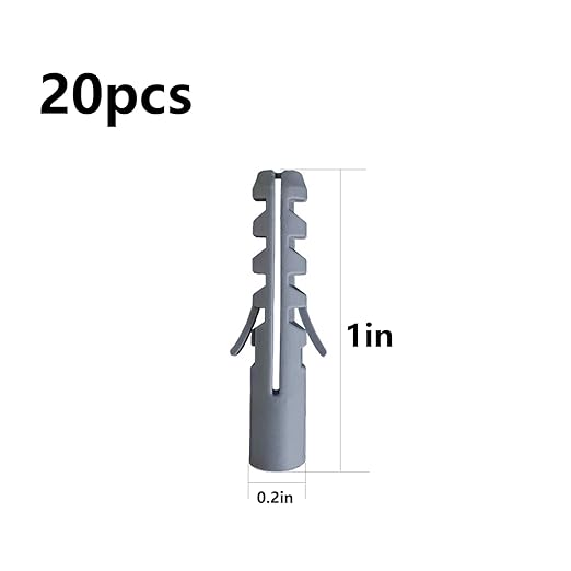 (274 pcs) Plastic Drywall Wall Anchors Kit with Screws， Concrete Screw kit Wall Anchor Set Suitable for Brick and Cement Walls