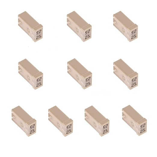 25A 32V Micro Cartridge Fuses Mini Automotive MCASE Shaped Cartridge Fuse Kit(10 Pcs)