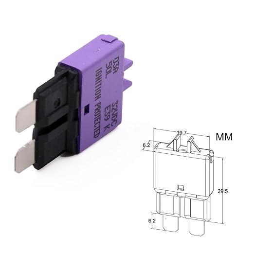 E39 Manual-Resettable Blade Automotive Fuse - ATC/ATO Low-Profile 3A, 12V-32V DC for Marine/RV/Car (5-Pack)