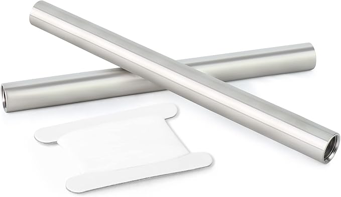 TAISHER 2PCS Stainless Steel Pipe Fittings, 3/8" NPT x 3/8" NPT Female Threaded, 12" Length Nipple Cast Pipe