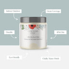 Country Chic All-in-One Chalk Paint for Furniture, Cabinets, Home Decor, Eco-Friendly, Matte Finish, Built-In Primer & Top Coat for Wood, Metal - Vanilla Frosting (Off White) - Pint 16 oz (475 ml)