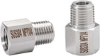 2 pieces Npt1/4 Female to Npt1/4 Male Reducer,1/4Water pipe Adapter, Fabricate of 304 Stainless Steel