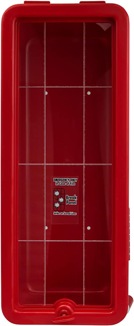 PRO&Family Fire Extinguisher Cabinet 10 lb Fire Extinguisher Box Outdoor Fire Cabinet Mounted Fire Extinguisher Cabinet Fire Extinguisher Cover (20, Red with Hammer Attachment, 10 lb)