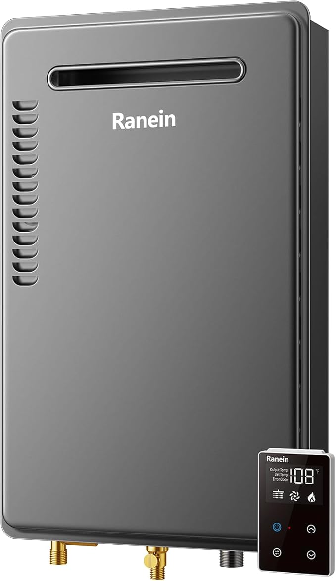 Ranein Propane Gas Tankless Water Heater, Outdoor Max 5.3 GPM, 130,000 BTU Instant Hot Water Heater