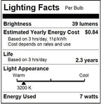 Sunlite 40001 Incandescent Petite Flame Tip Chandelier Light Bulb, 7 Watts, Candelabra Base (E12), Dimmable, for Chandeliers, Sconces, Fixtures, 12 Count