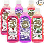 HOUSE OF FAB! Powerful All Purpose Cleaner, Dirt & Grime Removing Multi Purpose Cleaner, Used for Floors, Walls, and Any Hard Surface, Used on Large Areas, 33.8 FL Oz, 6 Pack, Fruity