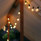 50 Pack G40 Light Bulbs Replacement, 120V 5W Clear Globe G40 Outdoor String Lights Bulbs Replacement, C7 or E12 Candelabra Base Wax Warmer Light Bulbs, 2200K Warm White Vintage Incandescent Bulbs