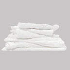Recycled White T-Shirt Cleaning Rags (4 lbs. Bag) – Shop Rags Bulk for Oil, Stain, Grease, Paint, and Auto Cleaning, Multipurpose