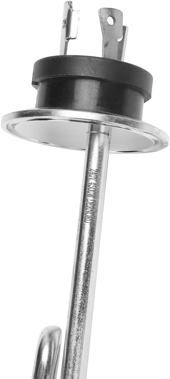 DERNORD 240V 4500W Tri-clamp Ripple Heating Element Stainless Steel Immersion Water Heater with 3-Wire Electrical Locking Plug (2 Inch Tri clamp)