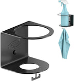Koova All-Purpose Spray Bottle Holder with Rag Hook | Wall Mount Organizer for Garage, Home & Shop | Heavy-Duty Powder Coated Steel | USA Made | Hardware Included