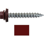 #14 Metal ROOFING SCREWS (250) Screws x 1-1/2" COLONIAL RED Hex Head Sheet Metal Roof Screw. Self starting/tapping metal to wood sheet metal siding screws. EPDM washer. for corrugated roofing