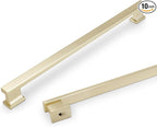 COTYKILEY 10 Pack 10 Inch(256mm) Brushed Brass Cabinet Handles Gold Kitchen Cabinet Pulls Cabinet Door Handles Kitchen Cabinet Hardware
