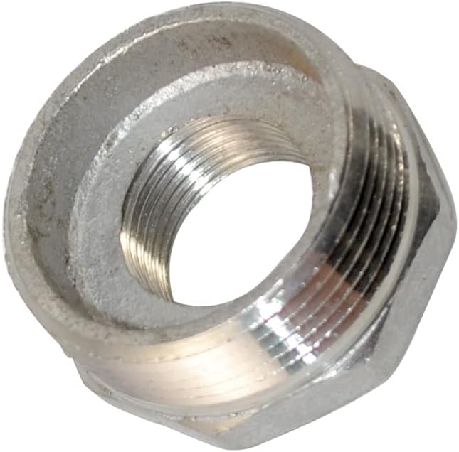 1-1/2" Male NPT to 3/4" Female NPT Female Reducing/Reducer Bushing Pipe Fitting,Adapter,Stainless Steel SS 304 Hex Bushing