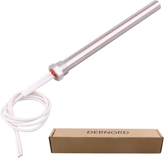 DERNORD Immersion Cartridge Heater 120V 1000W Hot Rod Heating Element Replacement 1/2 Inch Thread