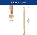 Solimeta 18" Connector for Water Heater with 3/4" FIP and 3/4" FIP Ends, Copper