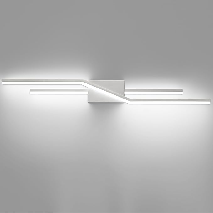 SOLFART 40 Inch Bathroom Light Fixtures Vanity Lights Over Mirror Brushed Nickel LED Light Fixtures Vanity Lights for Bathroom DIM