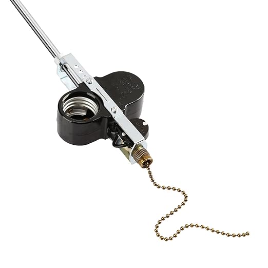 Ceiling Fan Light E-27 Multi Lampholder Socket Switch Zing Ear ZE-310D Socket with ZE-109M Pull Chain Switch (Antique Bronze)