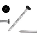 QISHENG 80 PCS Black Head #10 Stainless Steel Phillips Flat Head Wood Screws Assortment Set,Stainless Steel 18-8 A2(304) Screw,Home Screw Kit
