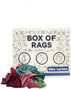 Recycled Color Knit Cleaning Rags (5 lbs. Box) – Shop Cloths Bulk for Workshops, Mechanics, Painters, and Home Use, Multipurpose Cotton T-Shirt Rags