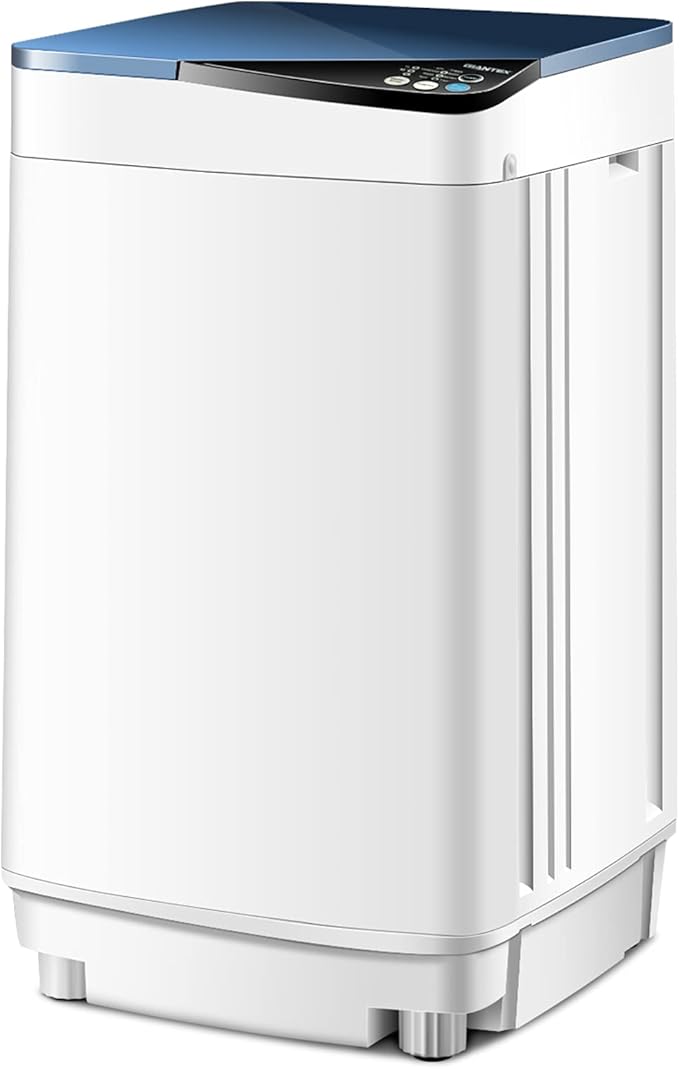 Portable Washing Machine, ARLIME Compact Mini Full-Automatic Laundry 2-In -1 Washer & Spin Dryer 7.7lbs Capacity W/Drainage Pump & Long Hose For Condo, Apartments, Dorms, RV’s Camping Living (Navy)