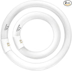 FC8T9/CW 22W and FC12T9/CW 32W Cool White Set, 8 inch T9 22 Watts Circular Light Bulbs, 12 inch 32 Watts Circline Fluorescent Bulb Round Ring Bulb CRI 80, G10q Prong