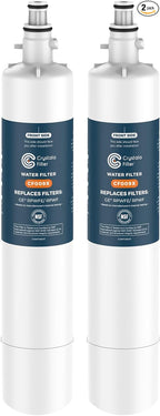 Crystala Filters Replacement for GE® RPWFE, RPWF (with CHIP) Refrigerator Water Filter, Compatible with WSG-4, WF277, GFE28GMKES, PFE28KBLTS, GYE22HMKES, DFE28JSKSS, GFE28GYNFS, GFD28GYNFS, 2 Pack