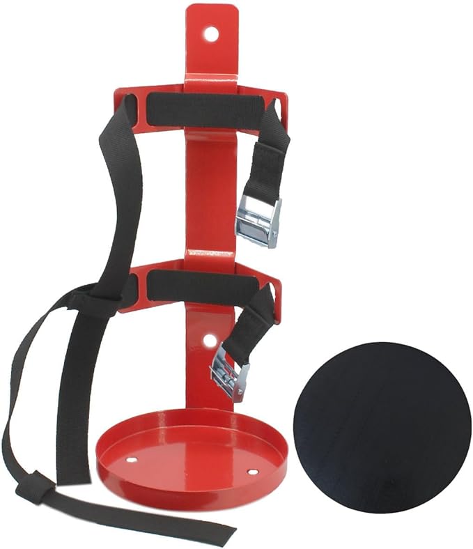 Fire Extinguisher Mount,Wall Hanging Bracket,Fire Extinguisher Holder for Home, Car, RV, Truck, Mini Fire Extinguishers (5LB red 1Pcs)