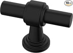 Alzassbg 10 Pack Matt Black Cabinet Knobs, 1.9 Inch(49mm) Cabinet Handles Kitchen Hardware Straight Bar for Cabinets and Drawer AL3505MB