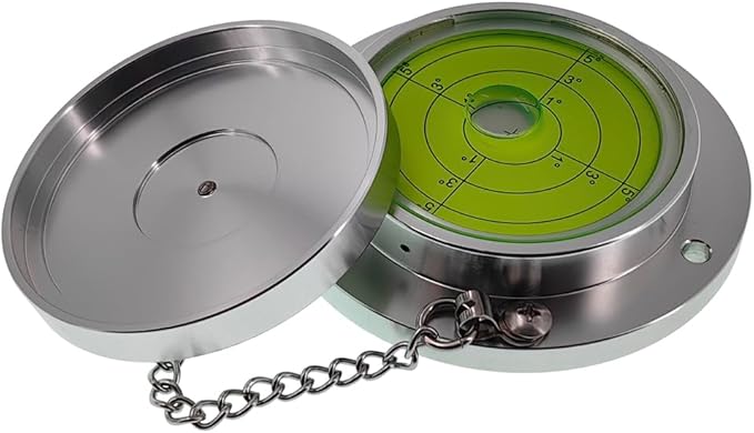 Metal Horizontal Bubble Cow Eye Level Universal Horizontal Bubble Flange Water Bubble Level Horizontal Bubble Small Household (100 * 20mm)