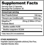 Beekeeper's Naturals Complete Gut Health, 3-in-1 Prebiotic, Postbiotic, Probiotics for Digestive Health & Bloating Relief for Women & Men, Propolis Powered, Gluten-Free Vegan Capsules, 20ct
