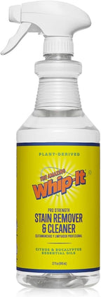 Whip It Cleaner, Multi Purpose Stain Remover Professional Strength Spray, Plant Based Enzyme Cleaner, Cleaning Food, Coffee, Wine, Baby Stains, Pet Stains, Over 500 uses, Made in USA, 32 OZ
