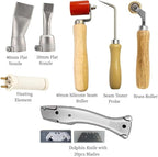 1600W Hot Air Plastic Welder Gun, Flooring Tool Set Handheld Torch Welder Pistol Vinyl PVC TPO Welding Heat Gun Roofing Flooring Welding Repair Tool Set with Seam Tester Prob, Various Welding Nozzles